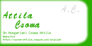 attila csoma business card